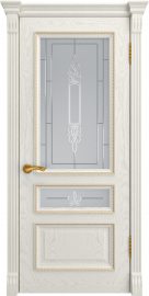 Изображение товара Межкомнатная шпонированная дверь Luxor Фемида-2 (багет) Дуб RAL 9010 остекленная